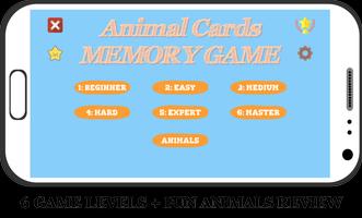 Animal Cards Speicher Spiel Plakat