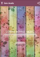 isim analizi โปสเตอร์