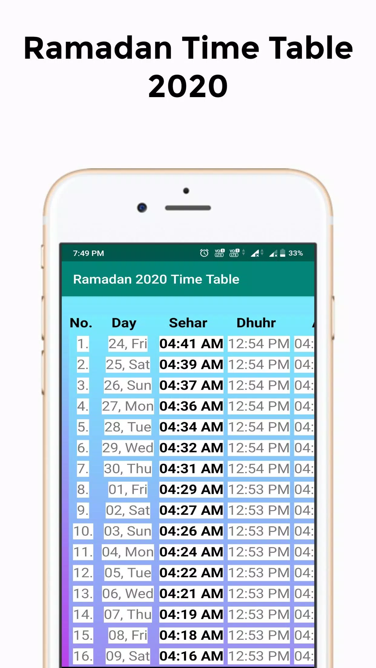 York Ramadan 2020 Sehar Iftar Time & Calendar APK Télécharger