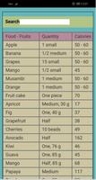 Foods and Calories captura de pantalla 2