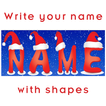 Écrivez votre nom avec des formes - Photo de Noël