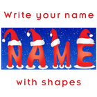 Écrivez votre nom avec des formes - Photo de Noël icône