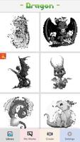 Dragon - Pixel Color By Number poster