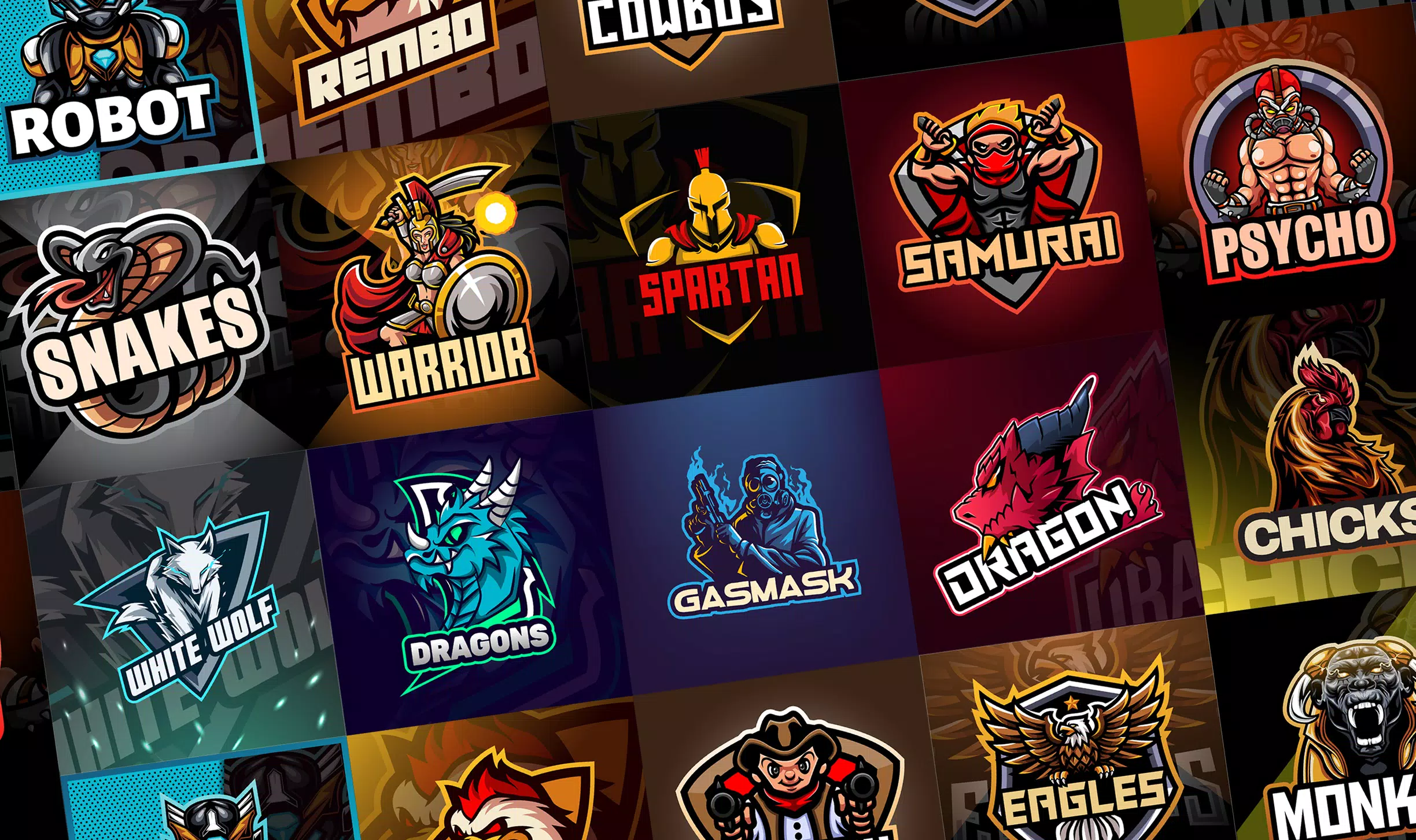 APLICATIVO para CRIAR LOGOTIPO GAMER - TIME DE E-SPORTS no CELULAR ANDROID  