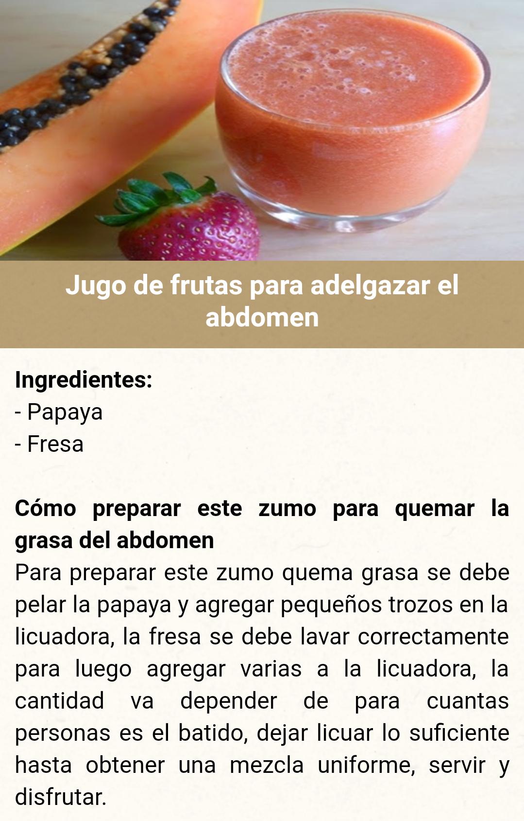 jugo de frutas quema grasa
