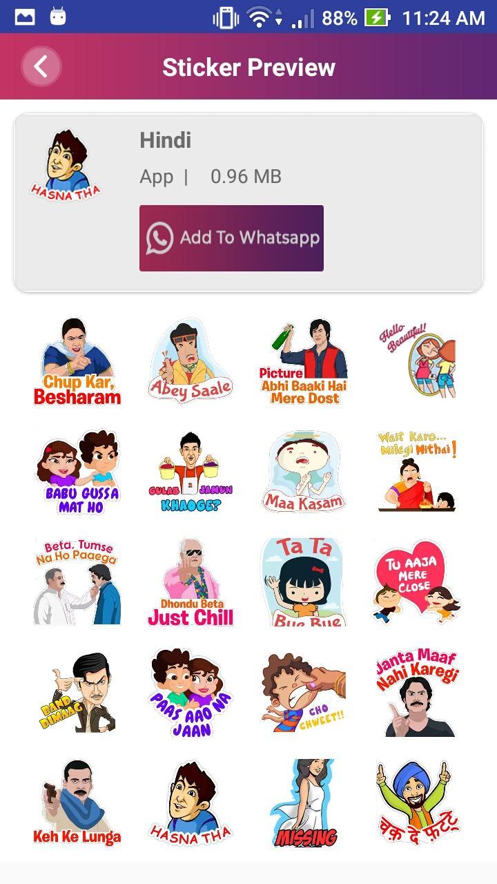 Hindi Stickers For Whatsapp For Android Apk Download