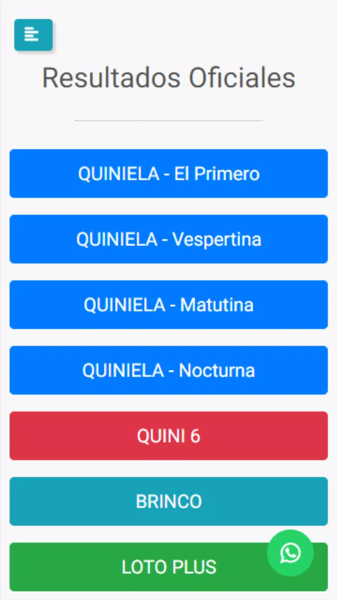 Quiniela y Loterías Sorteos de Hoy - Jugando Online