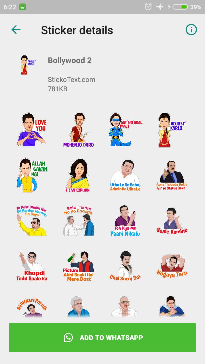 Bollywood Stickers For Whatsapp Wastickerapps For Android Apk