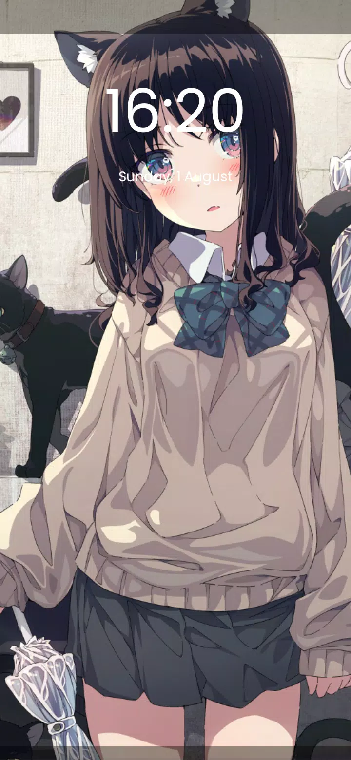 Catgirl, anime, girl, kawaii, HD phone wallpaper