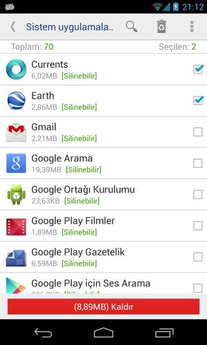 System App Remover (root neede 4.1.1017 Android APK'sı indir