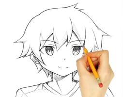 Drawing Anime Boy Step by Step Affiche