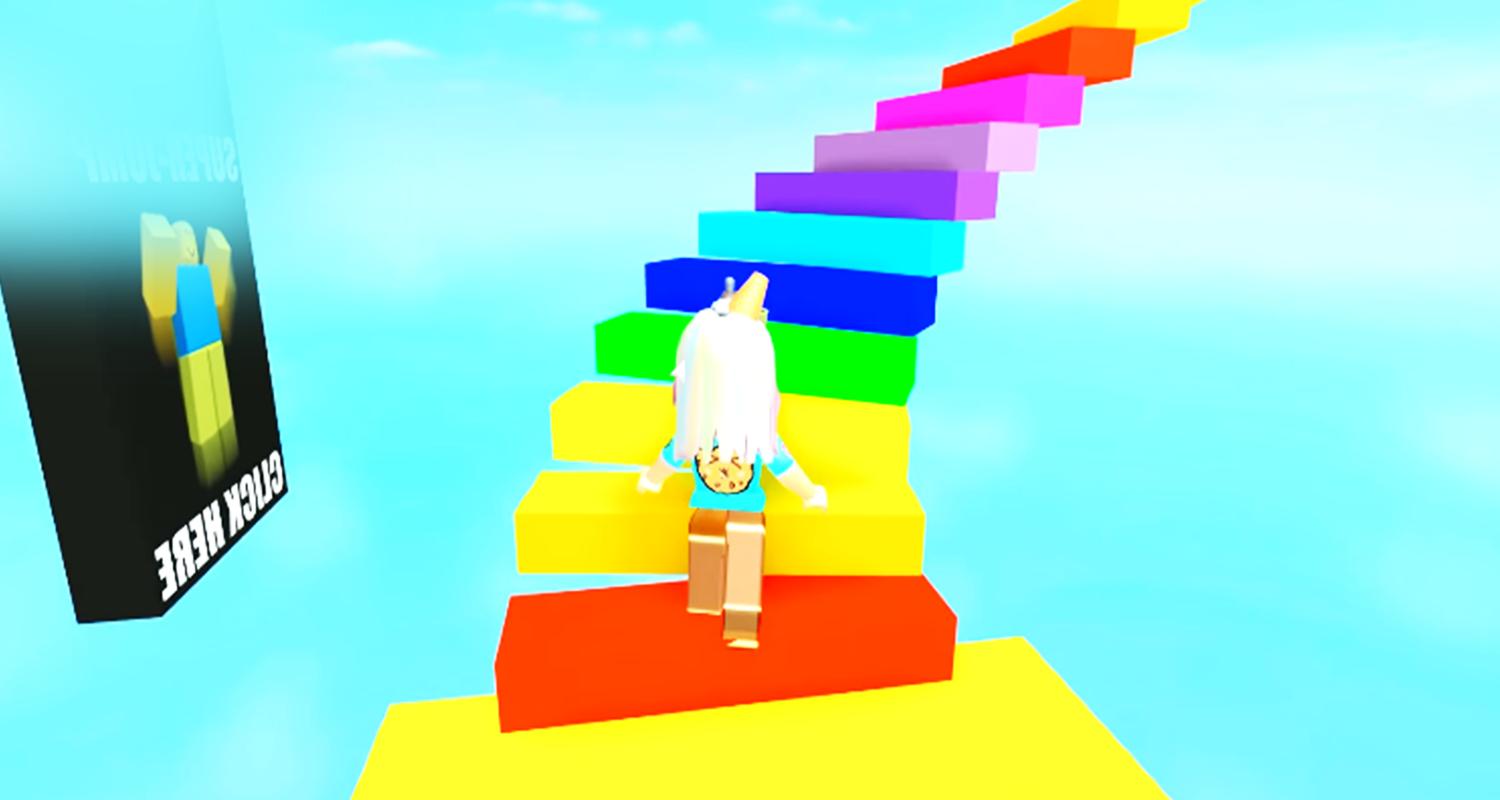 Jumping Into Rainbows Random Game Play Obby Guide For - jump down a rainbow random roblox game play with cookie