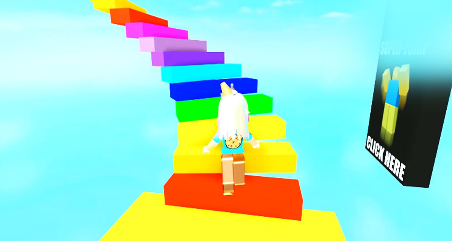 Jumping Into Rainbows Random Game Play Obby Guide For - jump down a rainbow random roblox game play with cookie