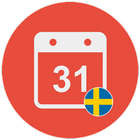 Enkel svensk kalender ikona