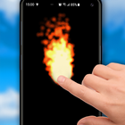 Feuer im Handy-display simulator Zeichen
