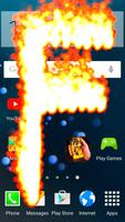 Feuer im Handy-display simulator Plakat