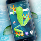Frosch geht auf Display witz Zeichen