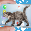 Cat Walks in Phone Cute Joke APK