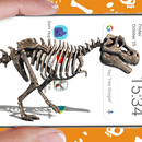 Esqueleto de dinosaurio camina en el teléfono joke APK