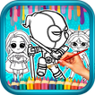 Chibi Comic Heroes Coloring Book