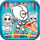 Chibi Comic Heroes Coloring Book icon