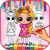 Cute Girls Coloring иконка