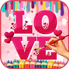 Lovely Hearts Coloring Book icône
