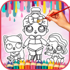 Lil Cute Surprise Dolls Easy Coloring Book 图标