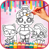 Lil Cute Surprise Dolls Easy Coloring Book icon