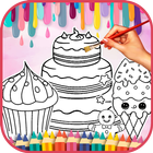 Cute Sweet Food Coloring Book icono