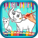 Cute Wild Animals Coloring Book APK
