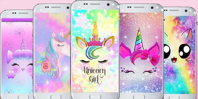 Cute unicorn backgrounds - kawaii Wallpapers پوسٹر