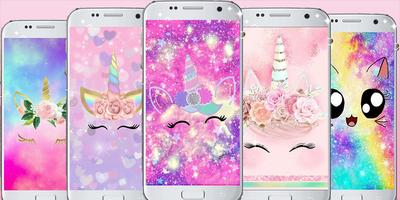 Cute unicorn backgrounds - kawaii Wallpapers capture d'écran 1