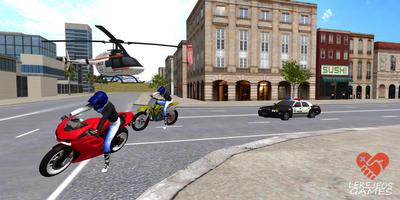 Bike Rider vs Cop Car City Pol capture d'écran 2