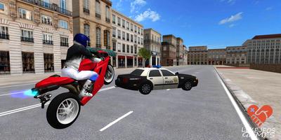 Bike Rider vs Cop Car City Pol capture d'écran 3