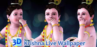3D Little Krishna Live Wallpap