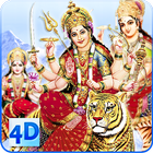 4D Maa Durga Live Wallpaper icône