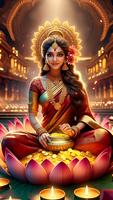 HD Lakshmi Wallpaper スクリーンショット 2