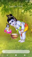4D Little Krishna Wallpaper Affiche