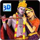 3D Radha Krishna Wallpaper icône