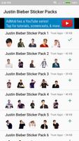 Justin Bieber Stickers for WhatsApp captura de pantalla 1