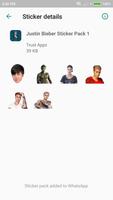 Justin Bieber Stickers for WhatsApp imagem de tela 2