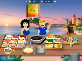 Beach Fast Food Cooking Tycoon capture d'écran 1