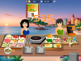 Beach Fast Food Cooking Tycoon capture d'écran 2