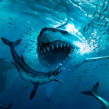 Megalodon Dino Survival Sim icono