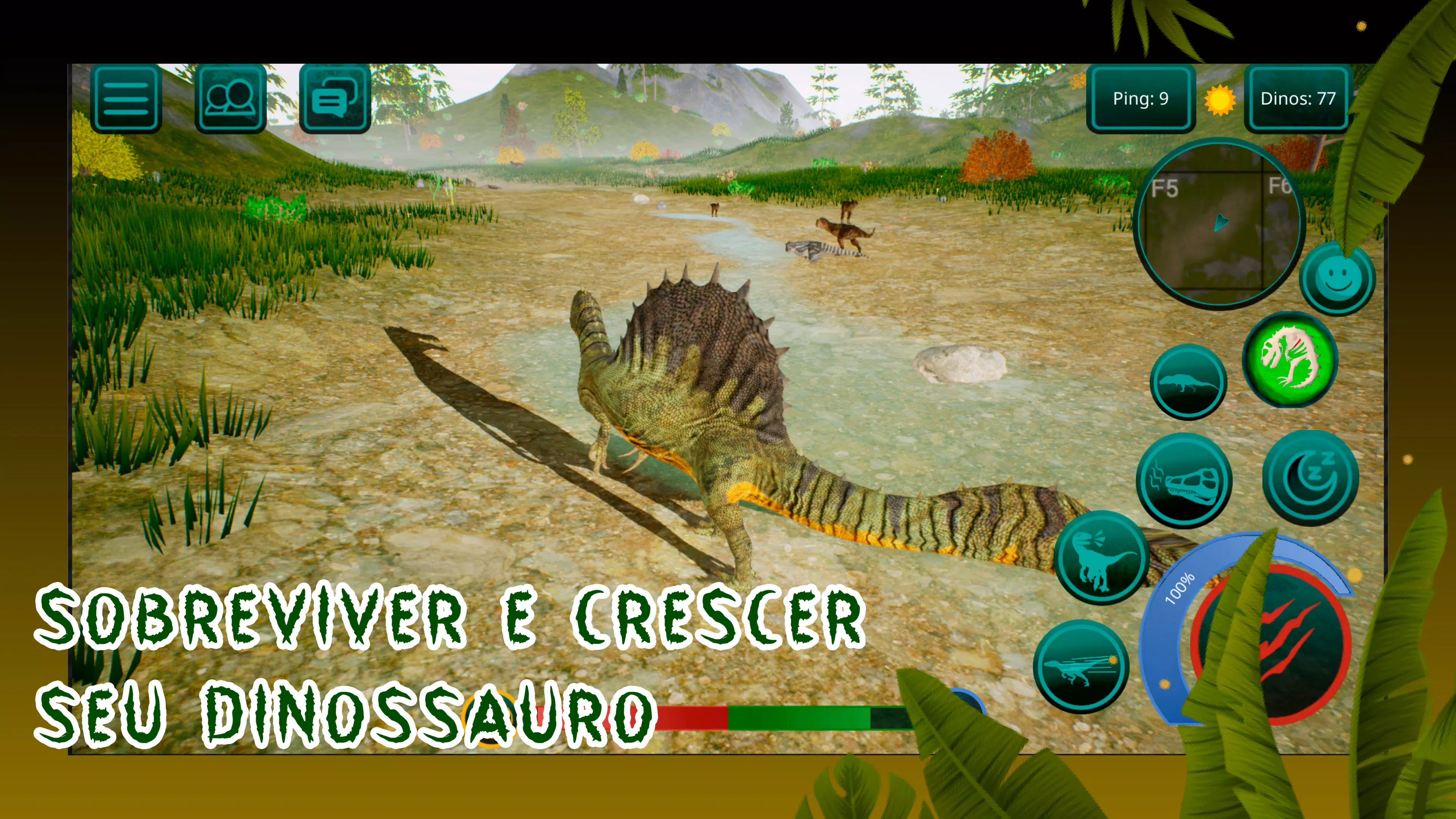 Passos fáceis para baixar Online Dinossauro Jogo - T Rex no seu