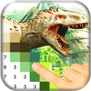 Color by Number: Jurassic Dinosaur Pixel Art aplikacja