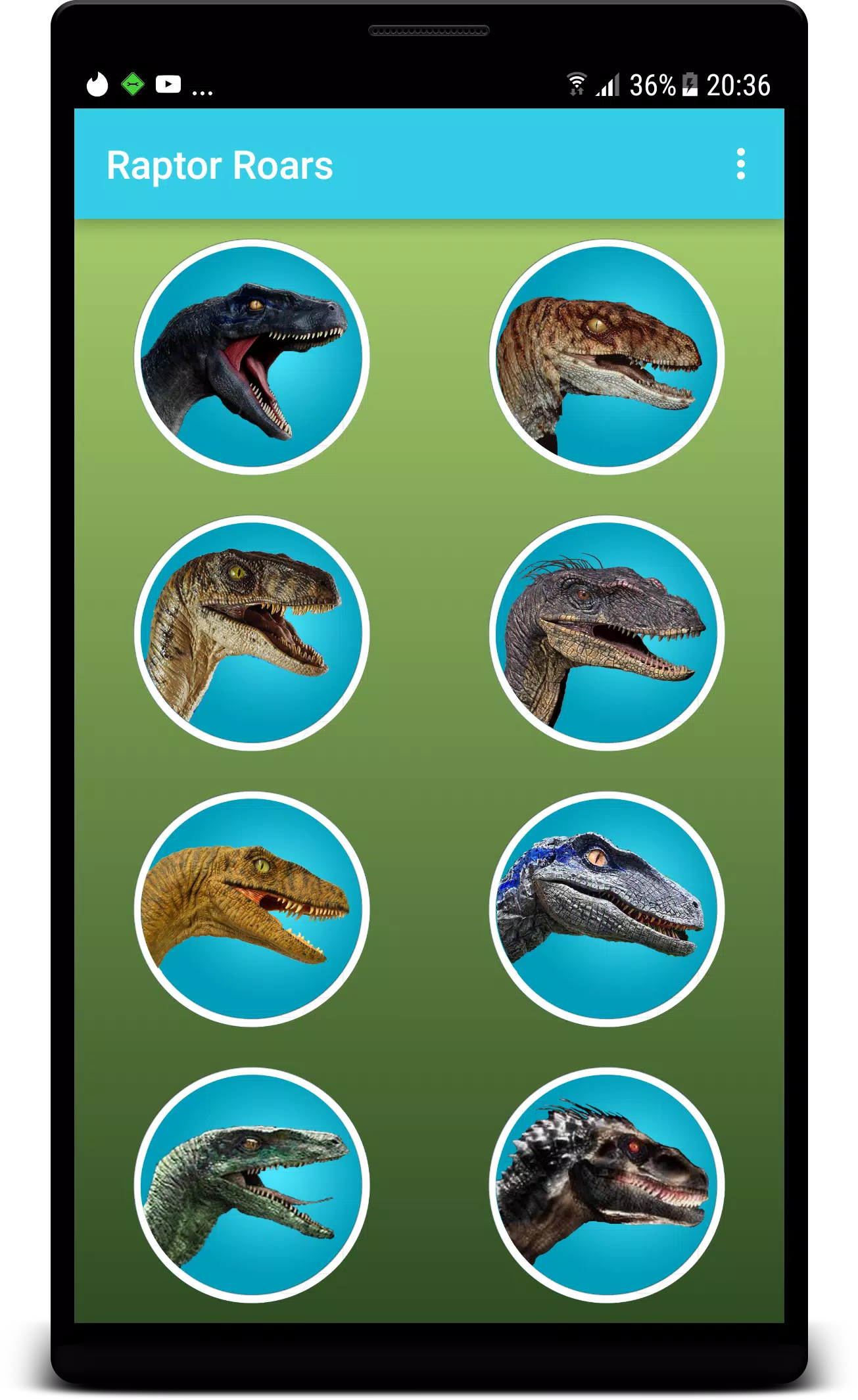 ☊ Velociraptor Sounds Soundboard