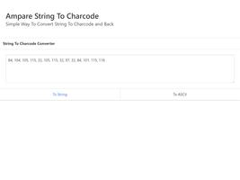 Ampare String To Charcode screenshot 2