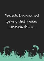 Friendship quotes in German poster